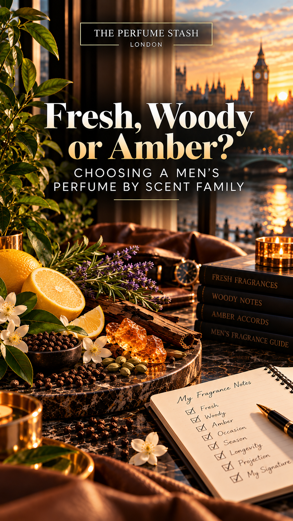 Fresh, Woody or Amber? Choosing a Men’s Perfume by Scent Family