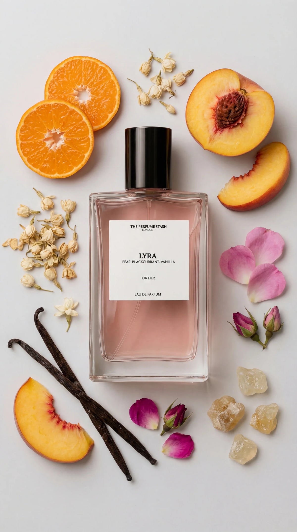 Lyra Eau de Parfum by The Perfume Stash London styled as a luxury long lasting perfume in the United Kingdom