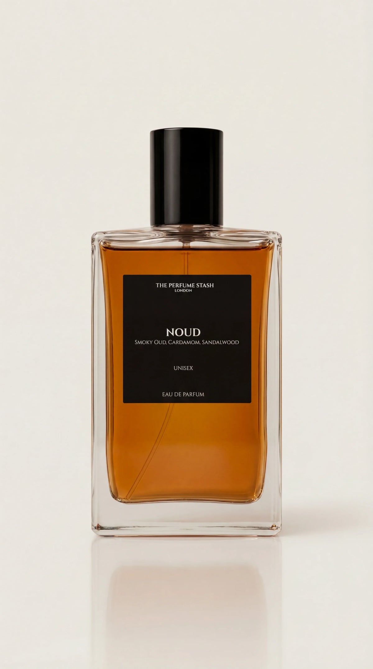 Luxury Noud oud perfume bottle by The Perfume Stash London on dark marble background – long-lasting unisex fragrance in the United Kingdom