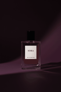 Thumbnail for Sora luxury perfume bottle against a deep, elegant dark background